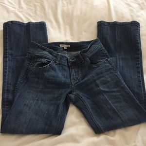CAbi lightly distressed jeans, size 4.